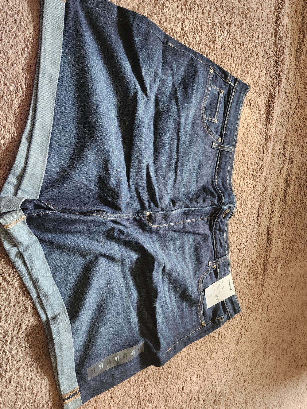 Sonoma Dark Blue High Waist Denim Shorts